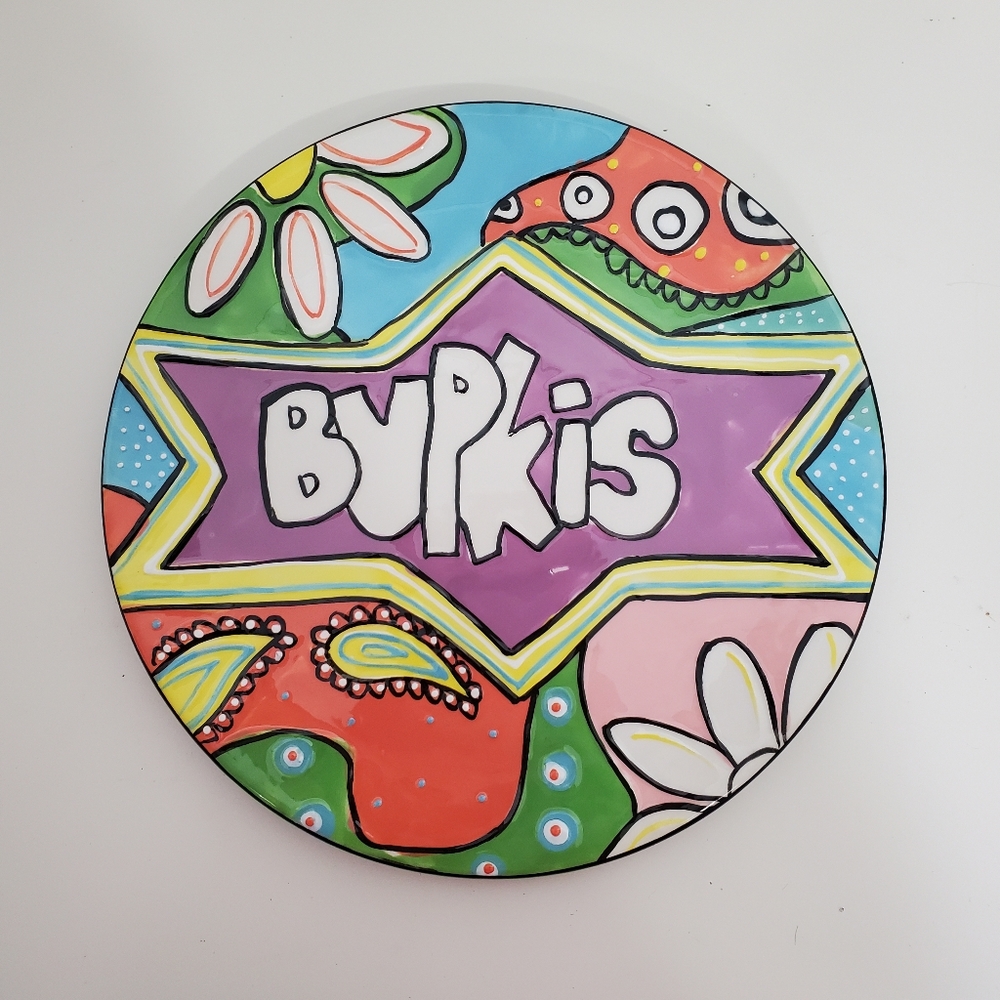YIDDISHWARE Bupkis Novelty Ceramic Plate Wall Hanger 3D Pop Art